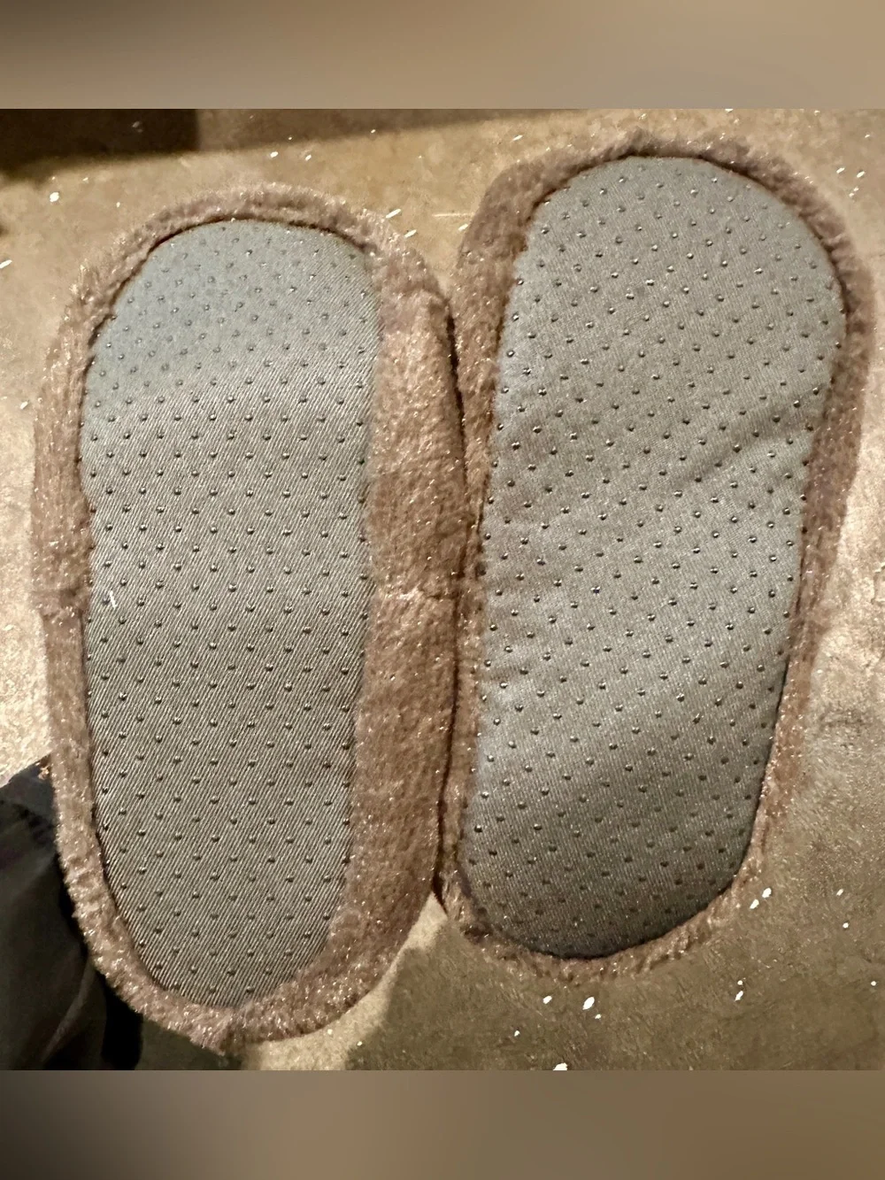 Carter's Brown Plush Moose Slippers with White Antlers